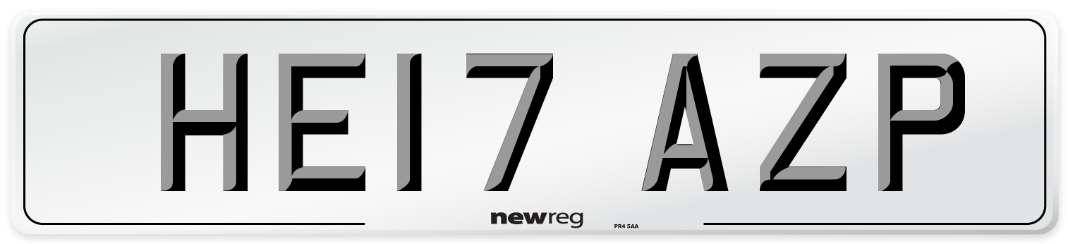 HE17 AZP Number Plate from New Reg